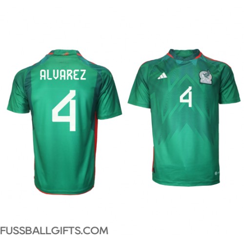 Mexiko Edson Alvarez #4 Fußballbekleidung Heimtrikot WM 2022 Kurzarm